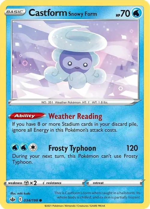 Castform Snowy Form card art