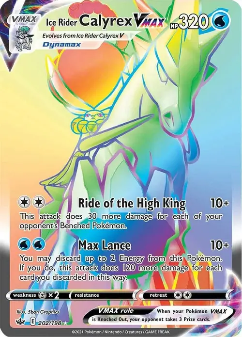 Ice Rider Calyrex VMAX (Secret) card art