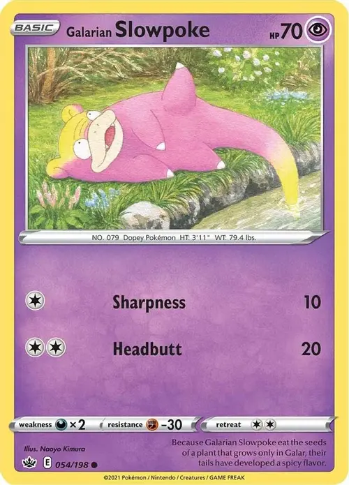 Galarian Slowpoke card art