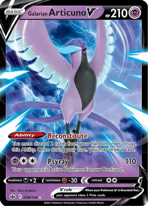 Galarian Articuno V card art