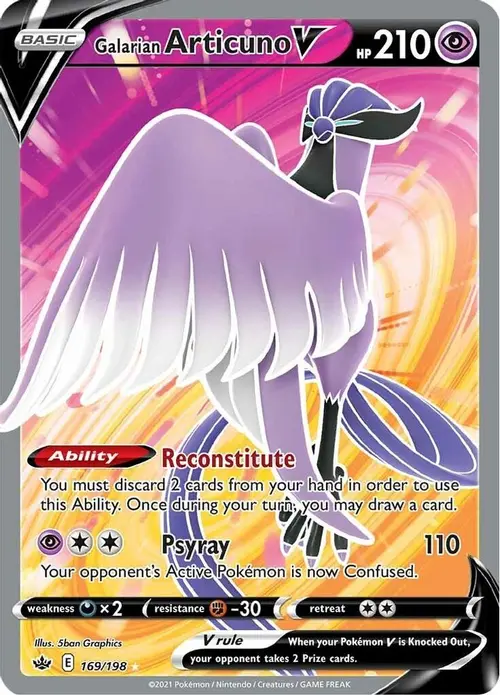 Galarian Articuno V (Full Art) card art