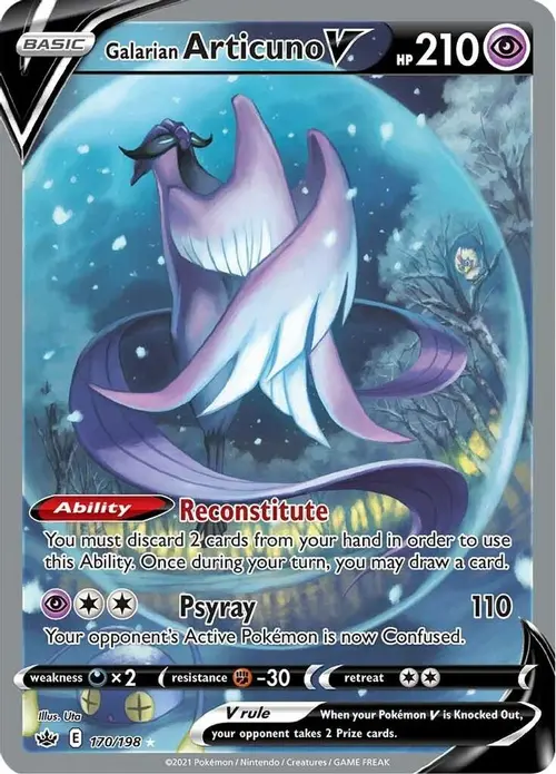 Galarian Articuno V (Alternate Full Art) card art
