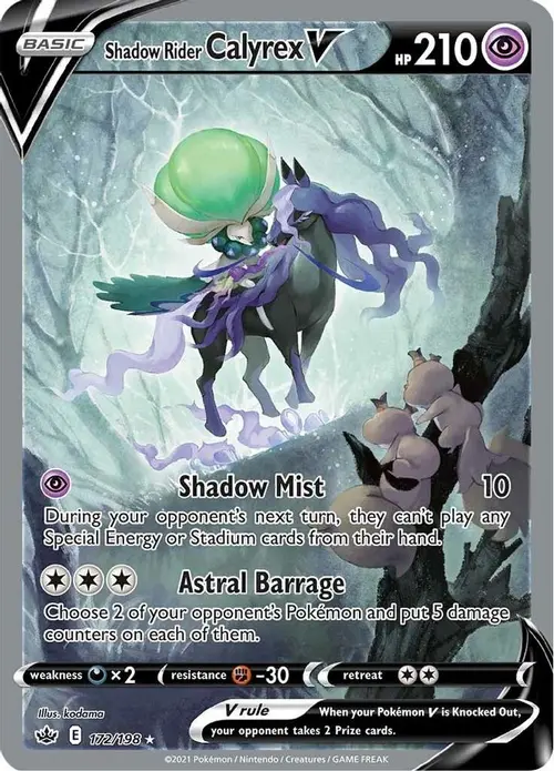 Shadow Rider Calyrex V (Alternate Full Art) card art