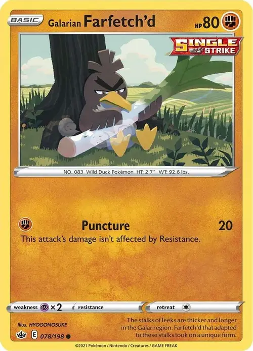 Galarian Farfetch'd card art