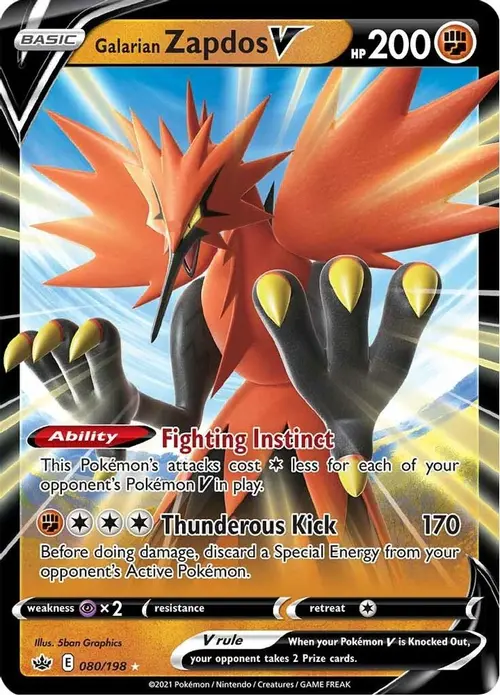 Galarian Zapdos V card art