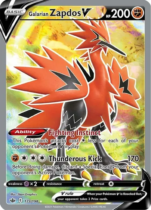 Galarian Zapdos V (Full Art) card art