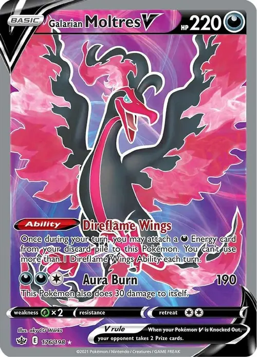 Galarian Moltres V (Full Art) card art