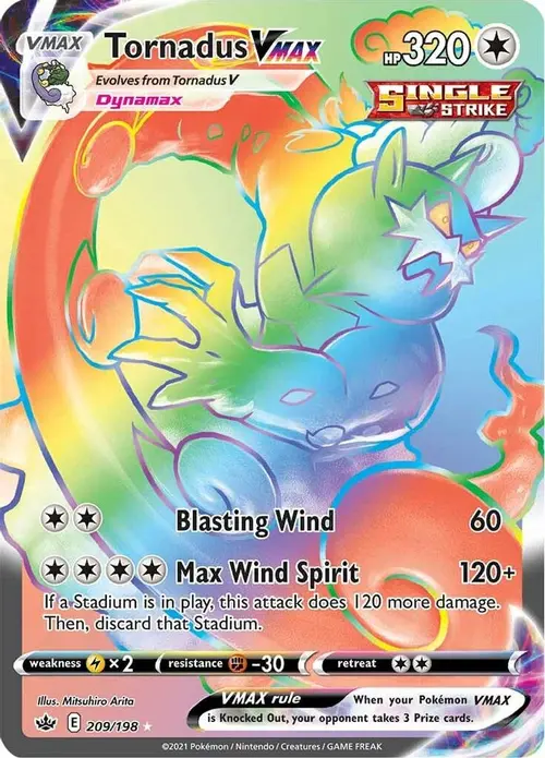 Tornadus VMAX (Secret) card art