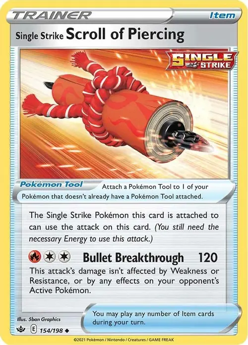 Single Strike Scroll of Piercing card art