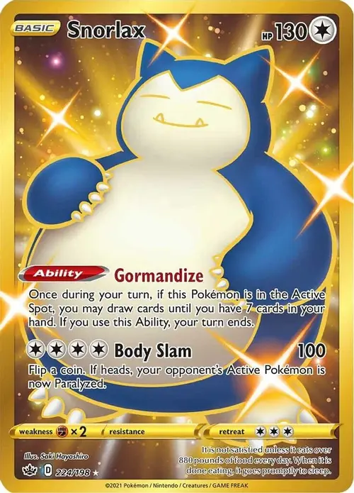 Snorlax (Secret) card art