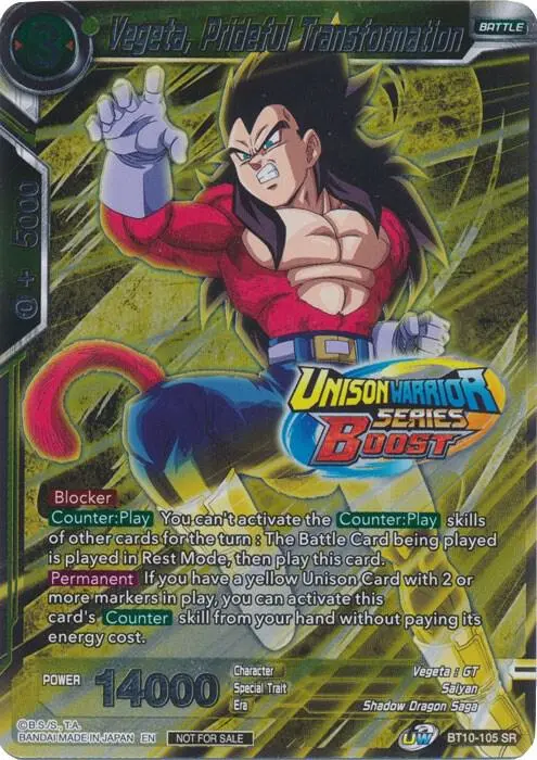 Vegeta, Prideful Transformation (Event Pack 08) card art