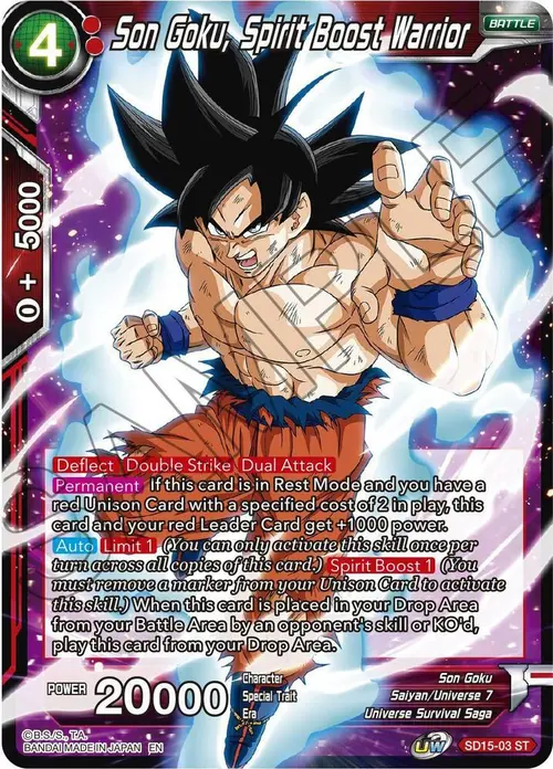 Son Goku, Spirit Boost Warrior card art