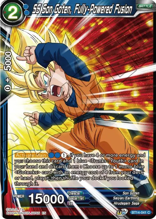 SS Son Goten, Fully-Powered Fusion card art