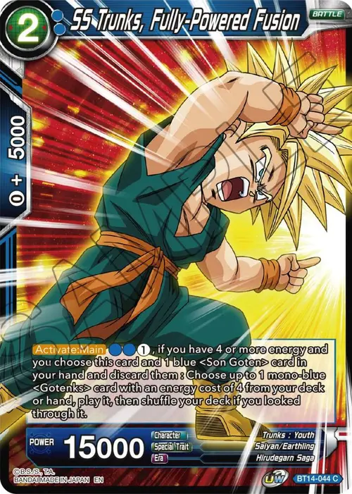 SS Trunks, Fully-Powered Fusion card art