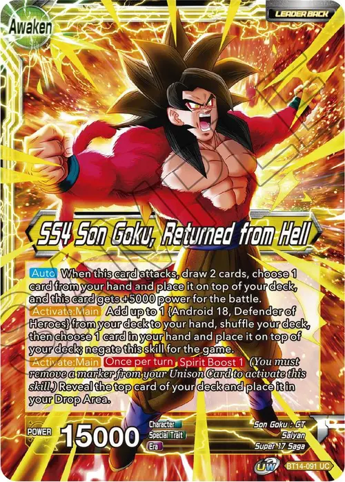 Son Goku // SS4 Son Goku, Returned from Hell card art