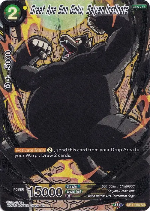 Great Ape Son Goku, Saiyan Instincts card art