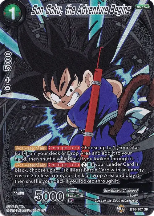 Son Goku, the Adventure Begins card art