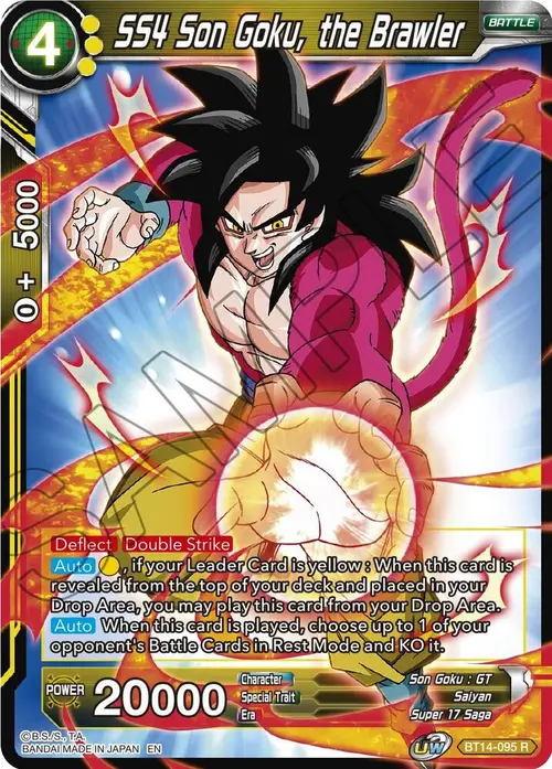 SS4 Son Goku, the Brawler card art