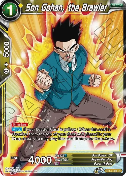 Son Gohan, the Brawler card art