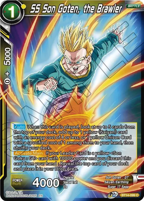 SS Son Goten, the Brawler card art