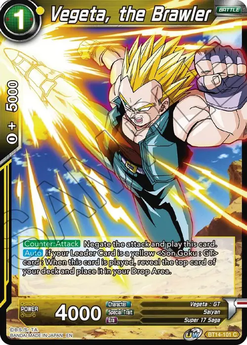 Vegeta, the Brawler card art