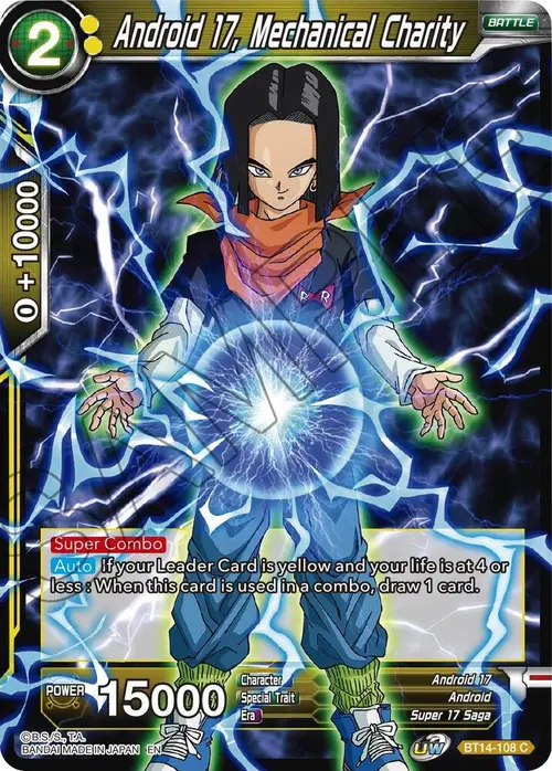 Android 17, Mechanical Charity card art