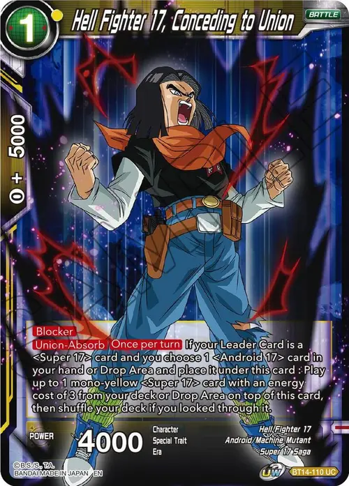 Hell Fighter 17, Conceding to Union card art