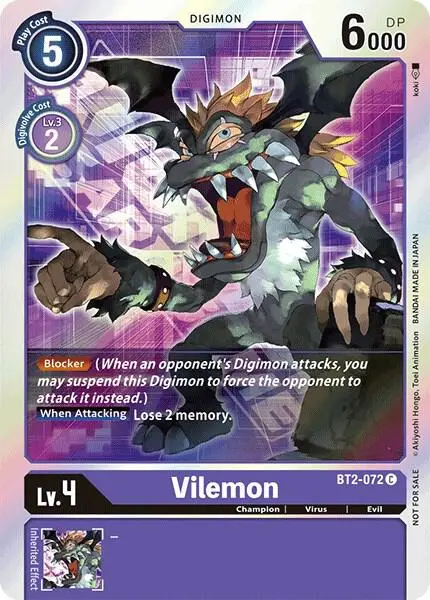 Vilemon - BT2-072 (Event Pack 1) card art