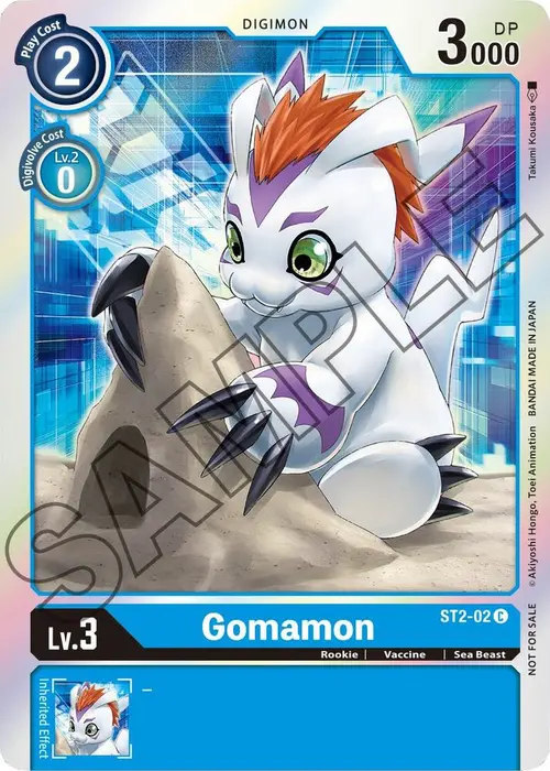 Gomamon - ST2-02 (Event Pack 1) card art