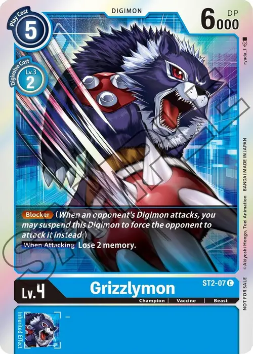 Grizzlymon - ST2-07 (Event Pack 1) card art