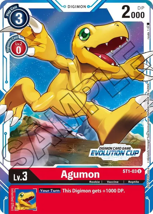 Agumon - ST1-03 (July Evolution Cup 2021 Stamped) card art