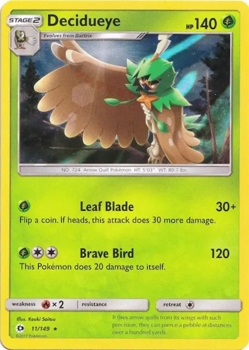 Decidueye - 11/149 (Water Web Holo) card art