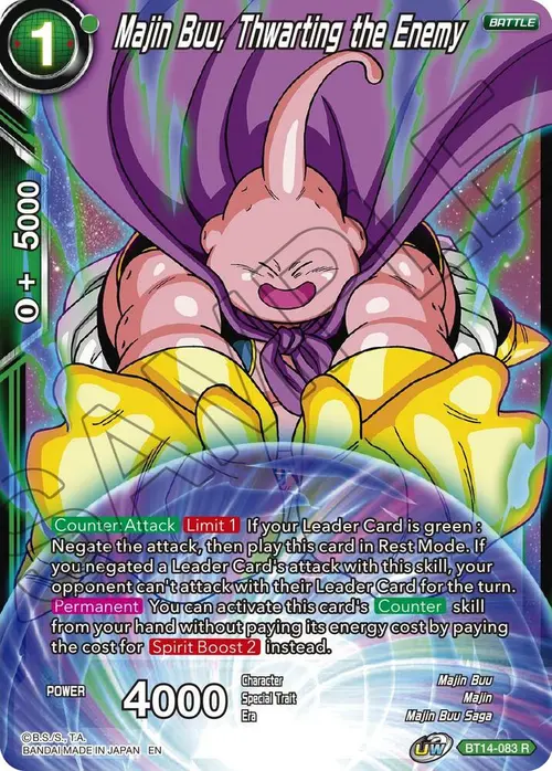 Majin Buu, Thwarting the Enemy card art