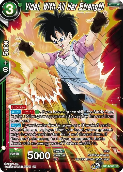 Videl, With All Her Strength card art