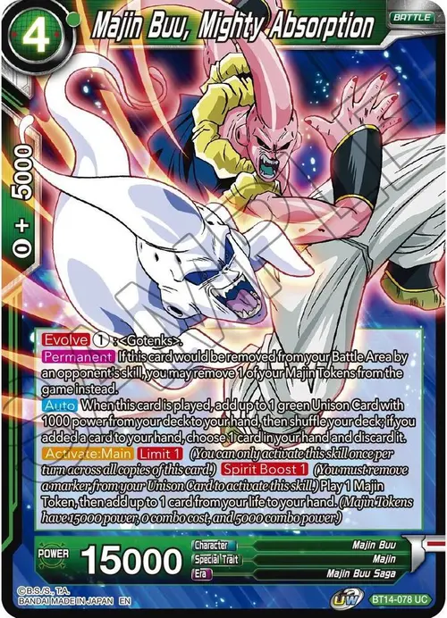 Majin Buu, Mighty Absorption card art