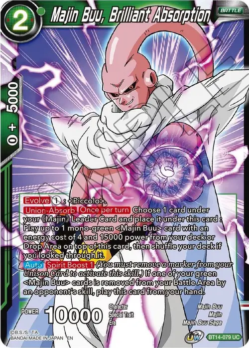 Majin Buu, Brilliant Absorption card art