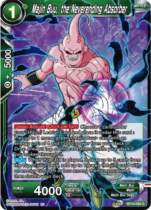 Majin Buu, the Neverending Absorber card art