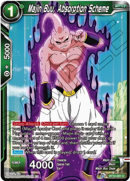 Majin Buu, Absorption Scheme card art