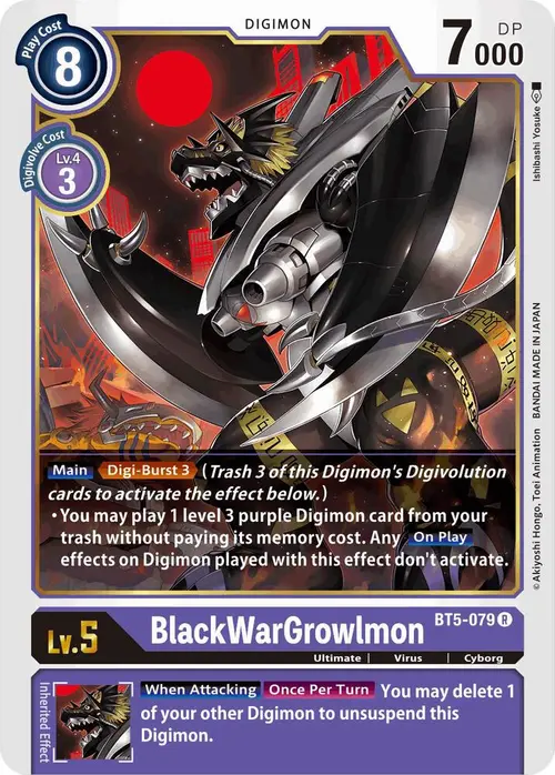 BlackWarGrowlmon card art