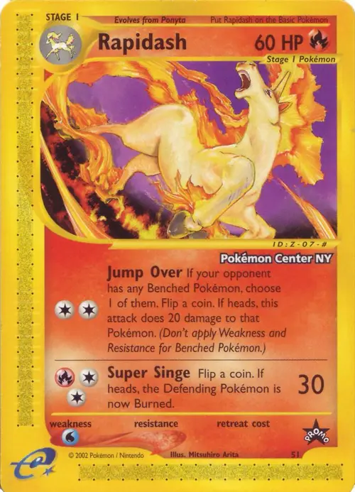 Rapidash [Pokemon Center NY] card art
