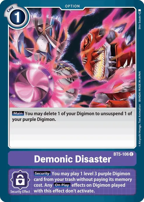 Demonic Disaster card art
