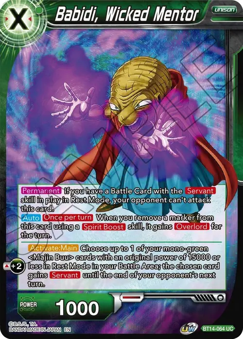 Babidi, Wicked Mentor card art