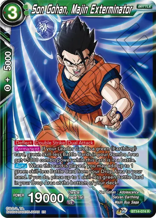 Son Gohan, Majin Exterminator card art