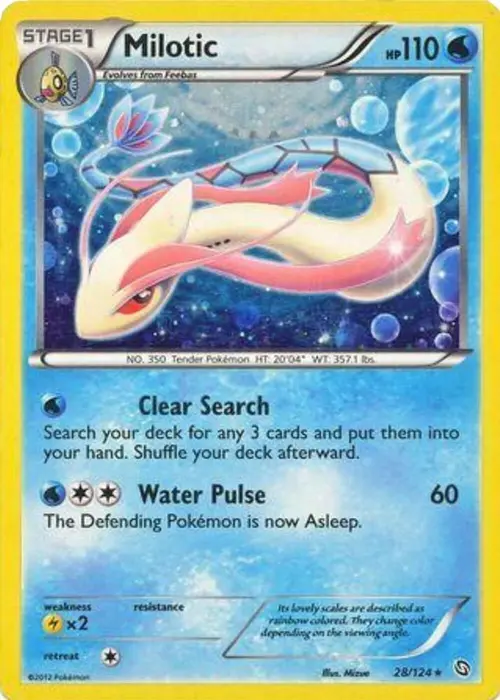 Milotic - 28/124 (Cosmos Holo) card art