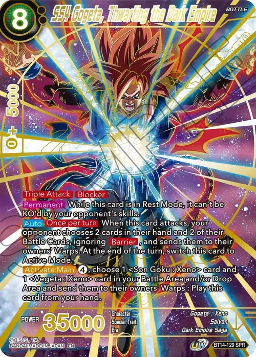 SS4 Gogeta, Thwarting the Dark Empire (SPR) card art