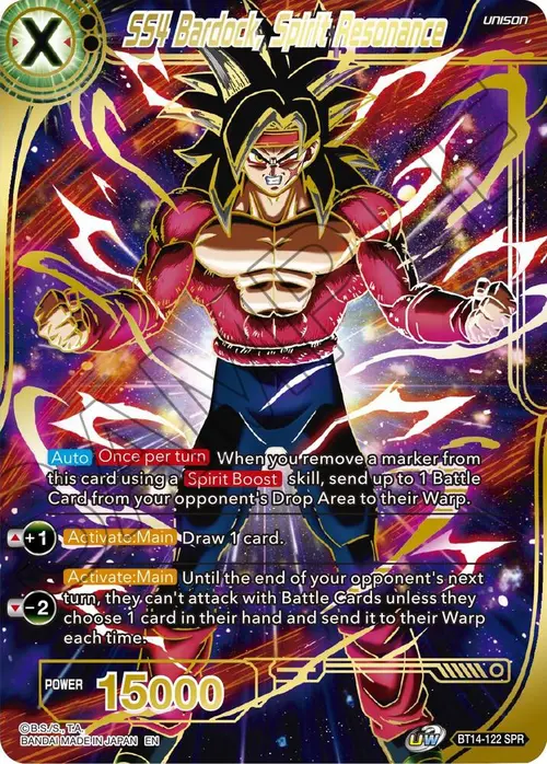SS4 Bardock, Spirit Resonance (SPR) card art