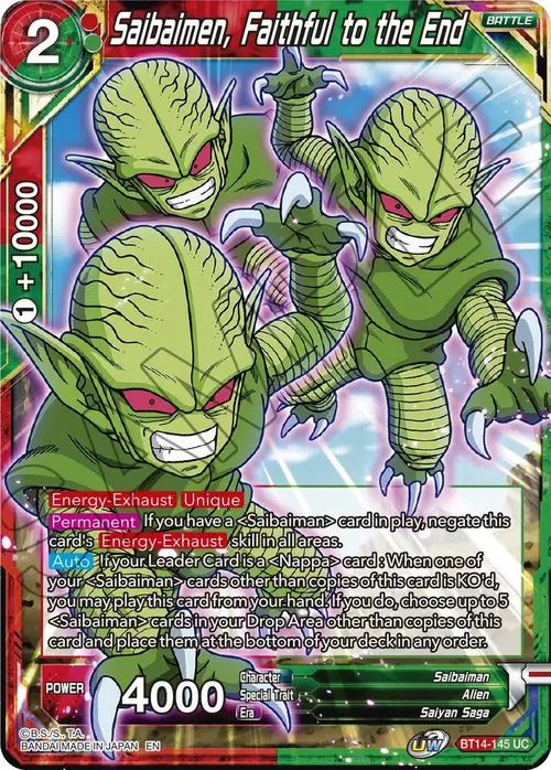 Saibaimen, Faithful to the End card art