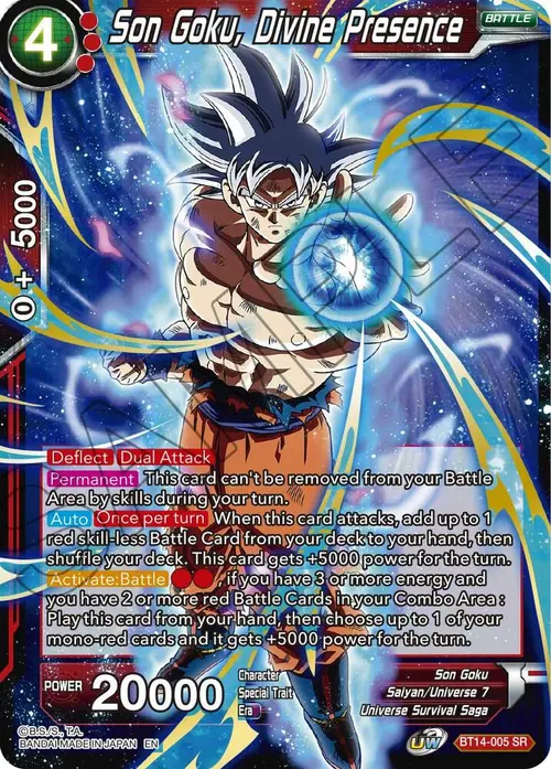 Son Goku, Divine Presence card art