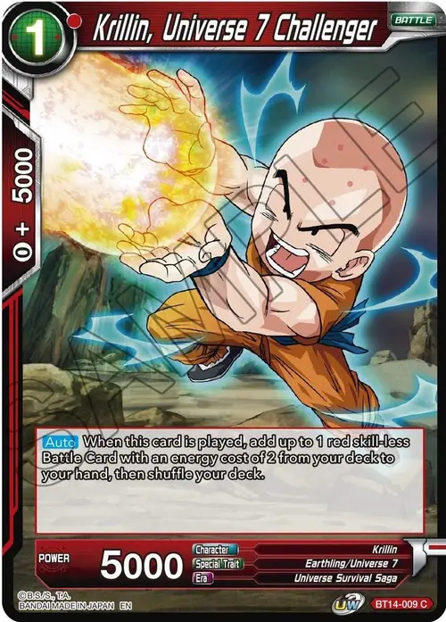 Krillin, Universe 7 Challenger card art