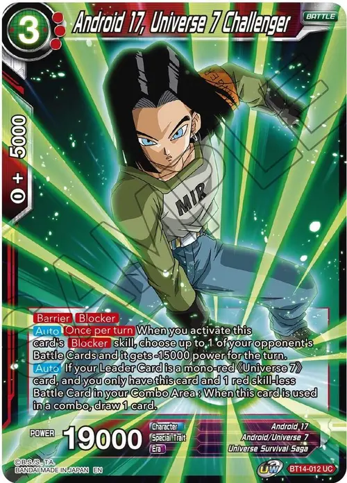 Android 17, Universe 7 Challenger card art